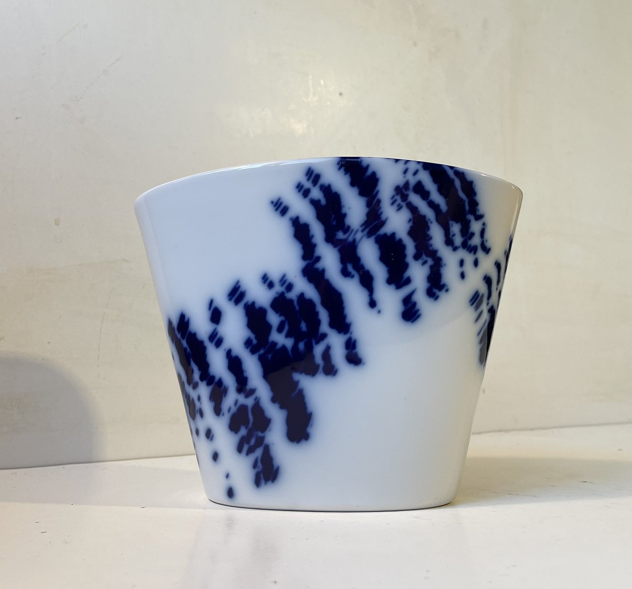 Blue and White Porcelain Vase by Ivan Weiss for Royal Copenhagen, 1980s ...