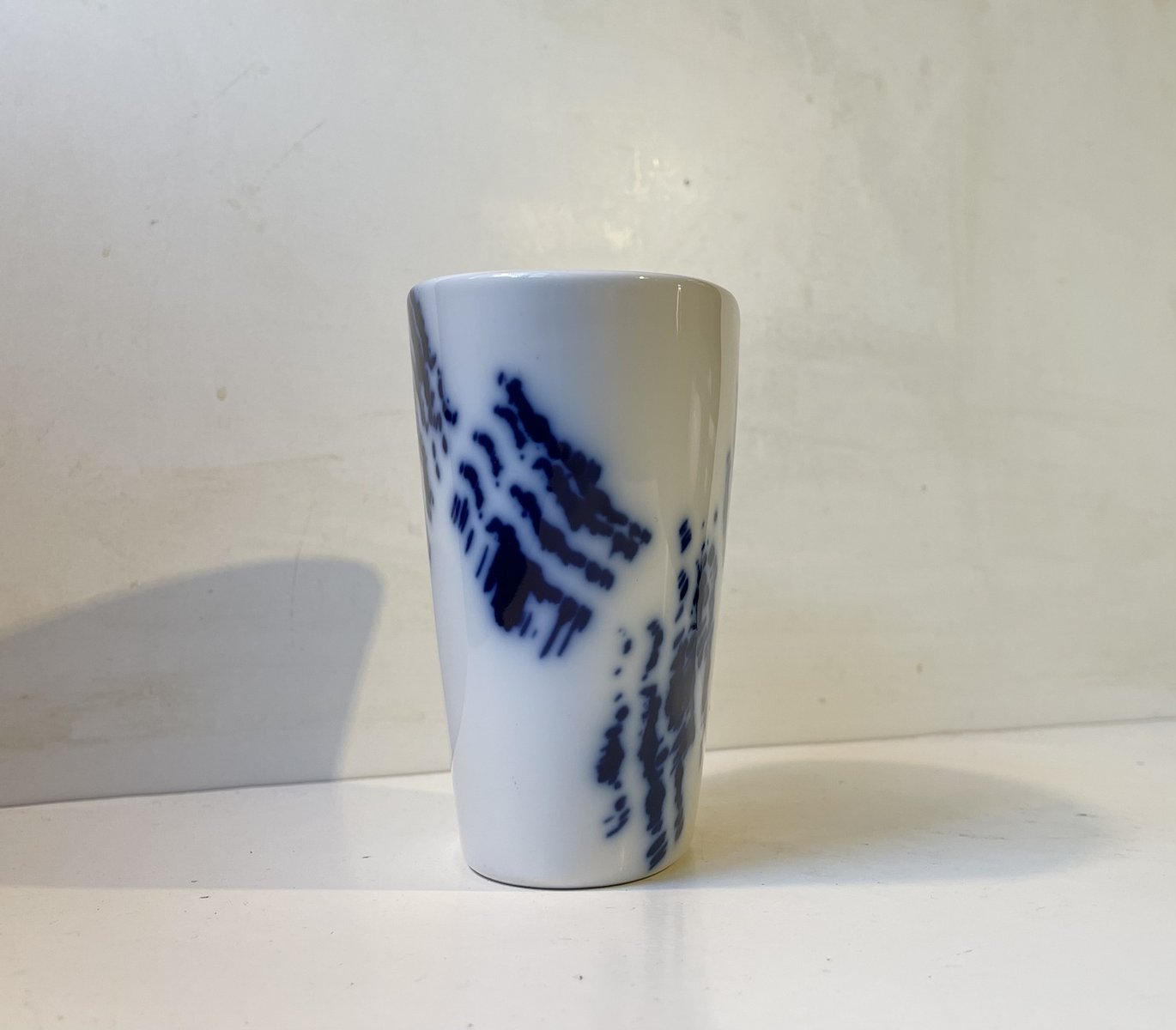 Blue and White Porcelain Vase by Ivan Weiss for Royal Copenhagen, 1980s ...