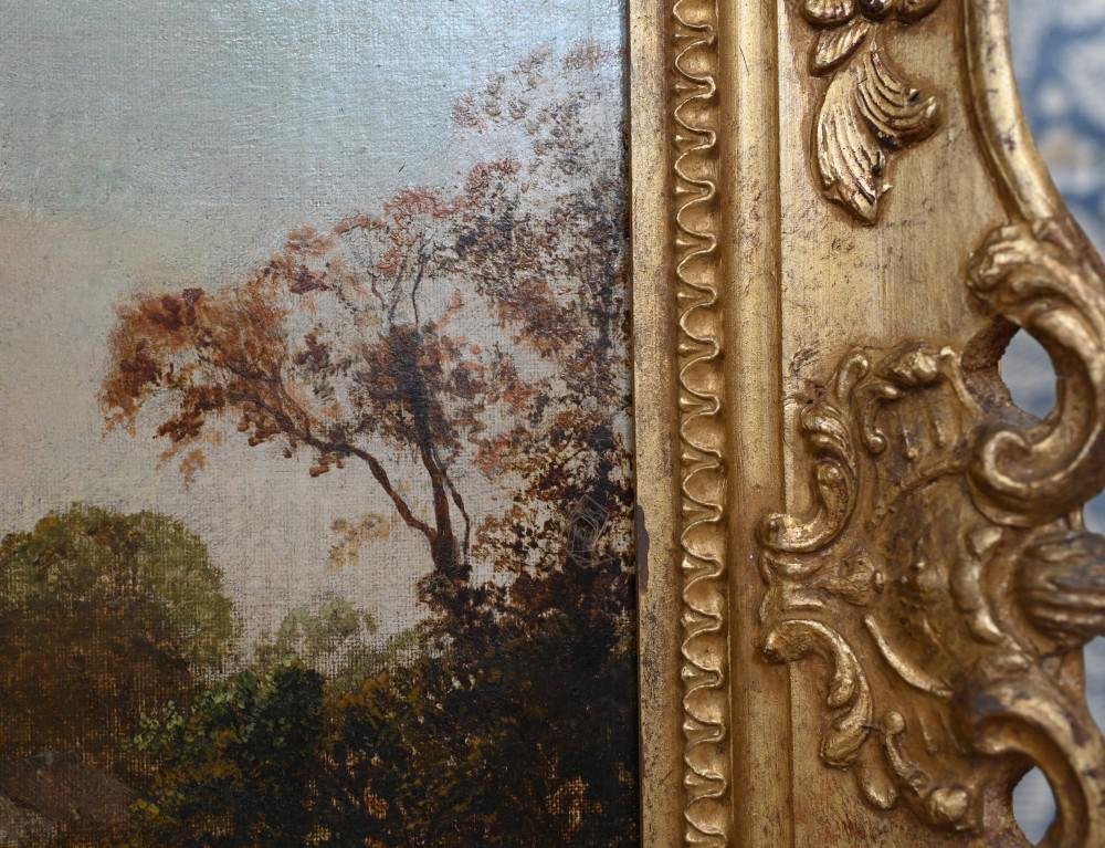 After Constable, Suffolk Pastoral Landscape, Oil Painting, 1870, Framed