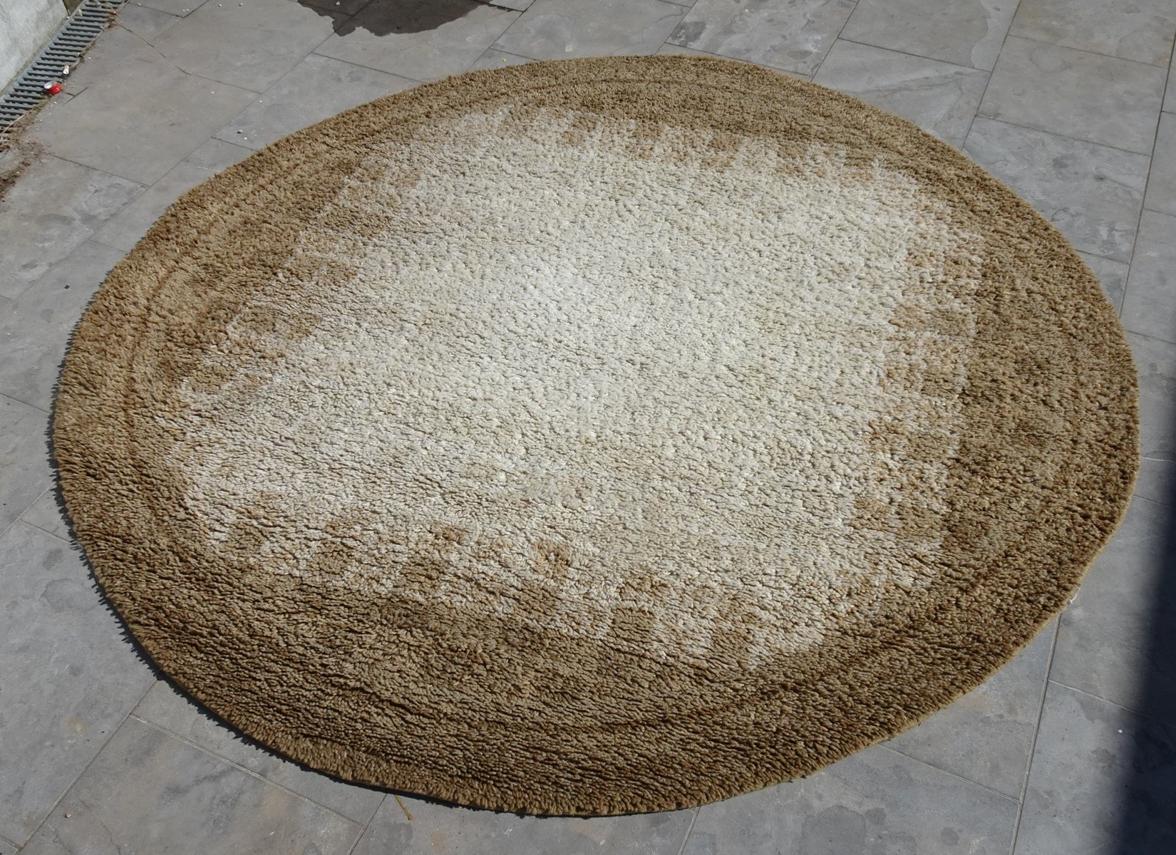Vintage Round Rug Graphic Design from Desso, 1970s for sale at Pamono