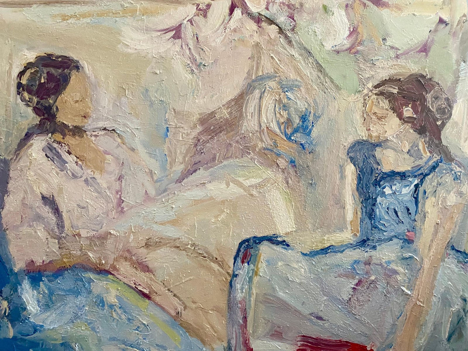 Francesca Owen, Madre e figlia e il giardino e il mare, Dipinto a olio