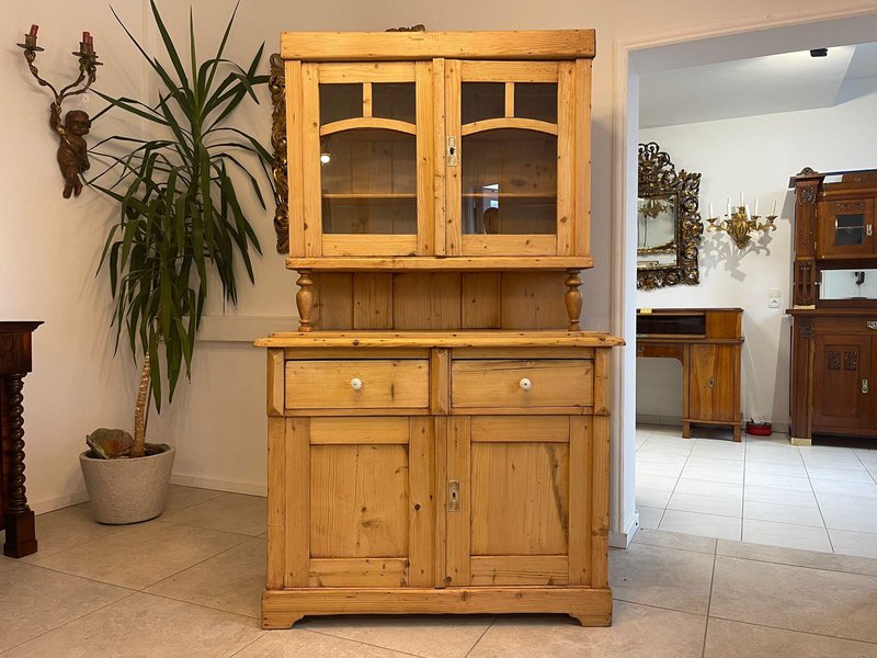 Wilhelminian Pine Kitchen Cabinet for sale at Pamono