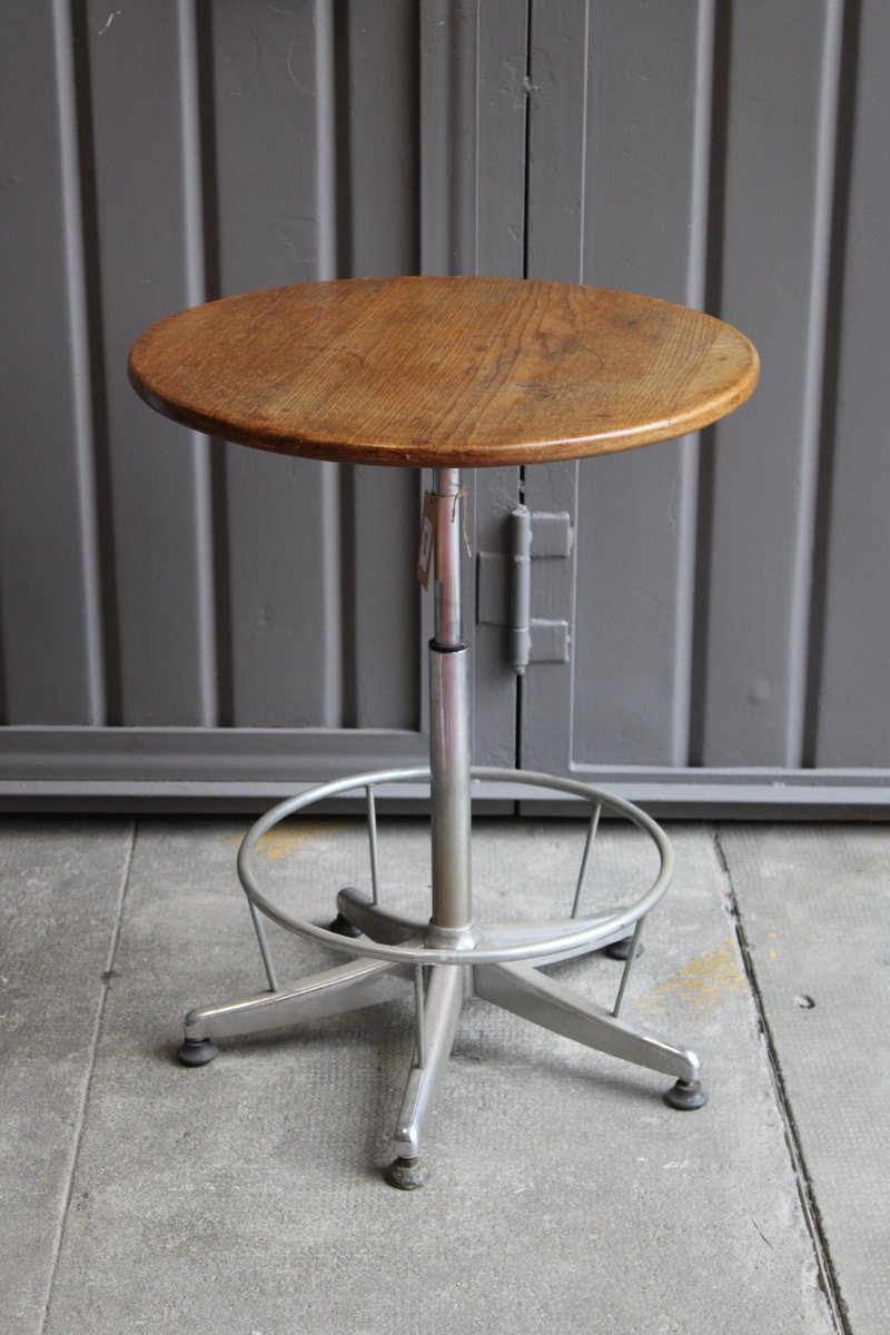 Vintage Italian Round Table with Metal Base, 1960s for sale at Pamono