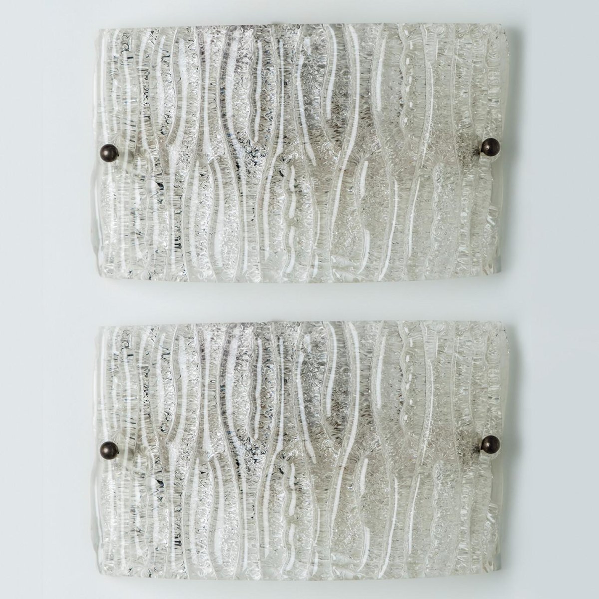 Square Ribbed Glass Square Ribbed Glass Wall Light attributed to Kaiser Leuchten, 1960s for ...