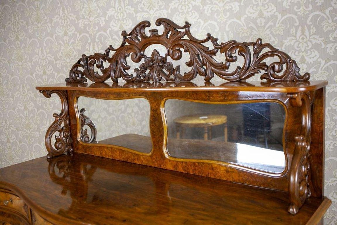 Rococo Revival Sideboard in Walnut and Veneer, 1850 for sale at Pamono