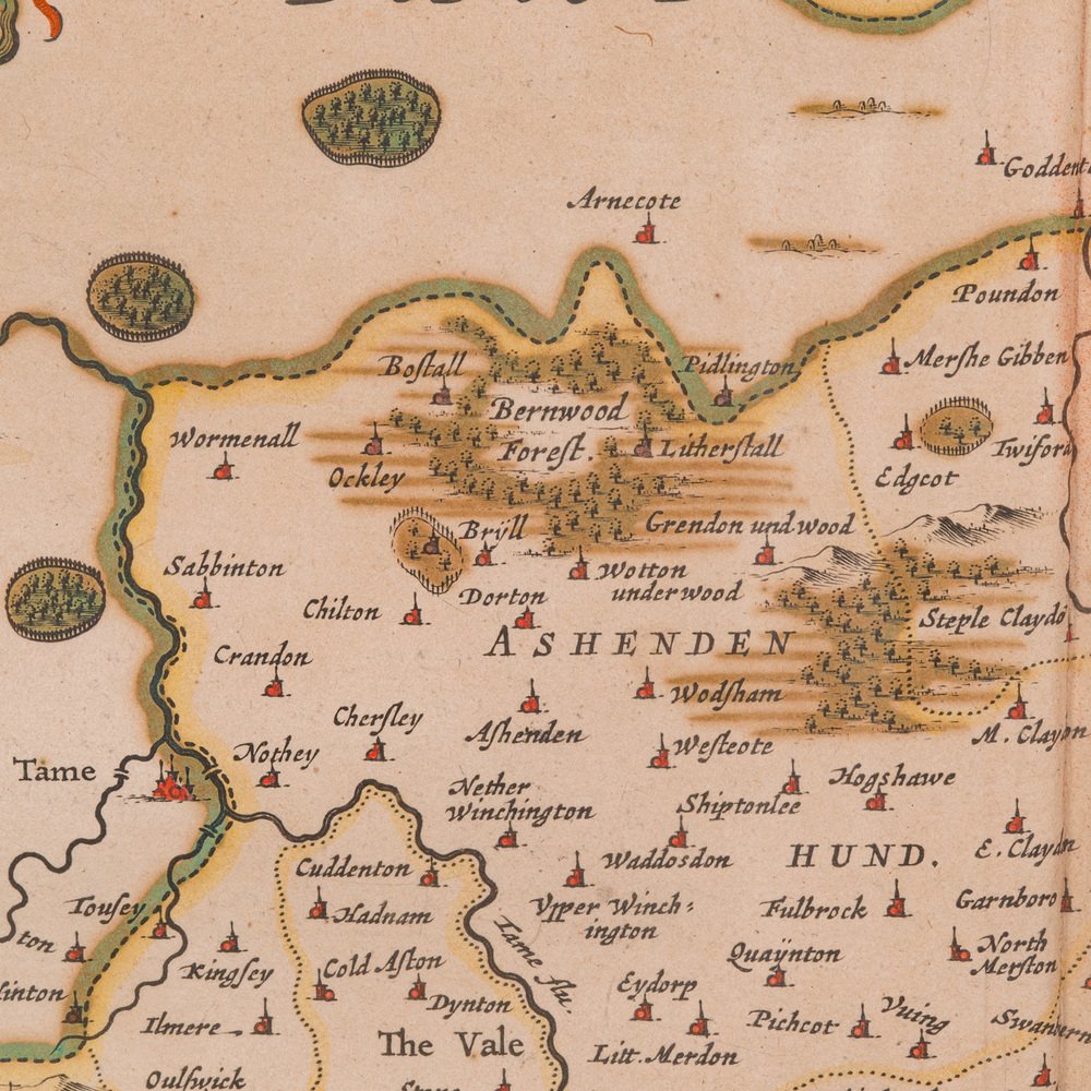 Dutch County Map Buckinghamshire - Bedfordshire by Janssonius for sale ...