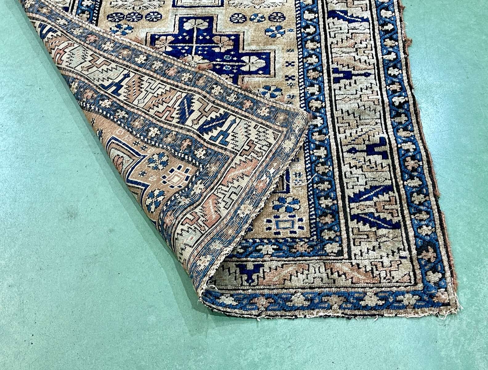 Middle Eastern Rug Writing Middle Eastern Handmade Wool Rug for sale at Pamono