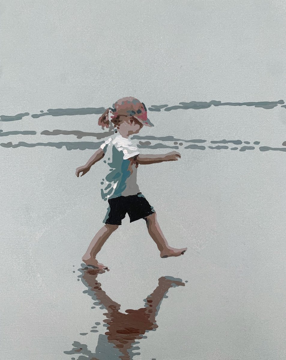 Joanna Woyda, The Beach A Step, 2024, Acrilico su tela in vendita su