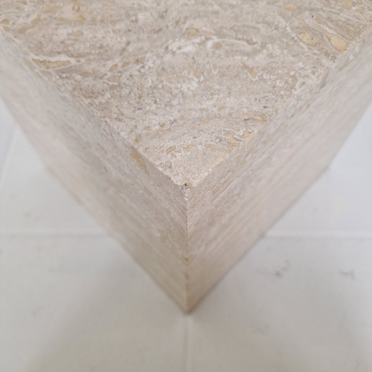 Homeware - Nesso Wood/Travertine Table - Set of 2 | PICK-UP INSTORE ONLY