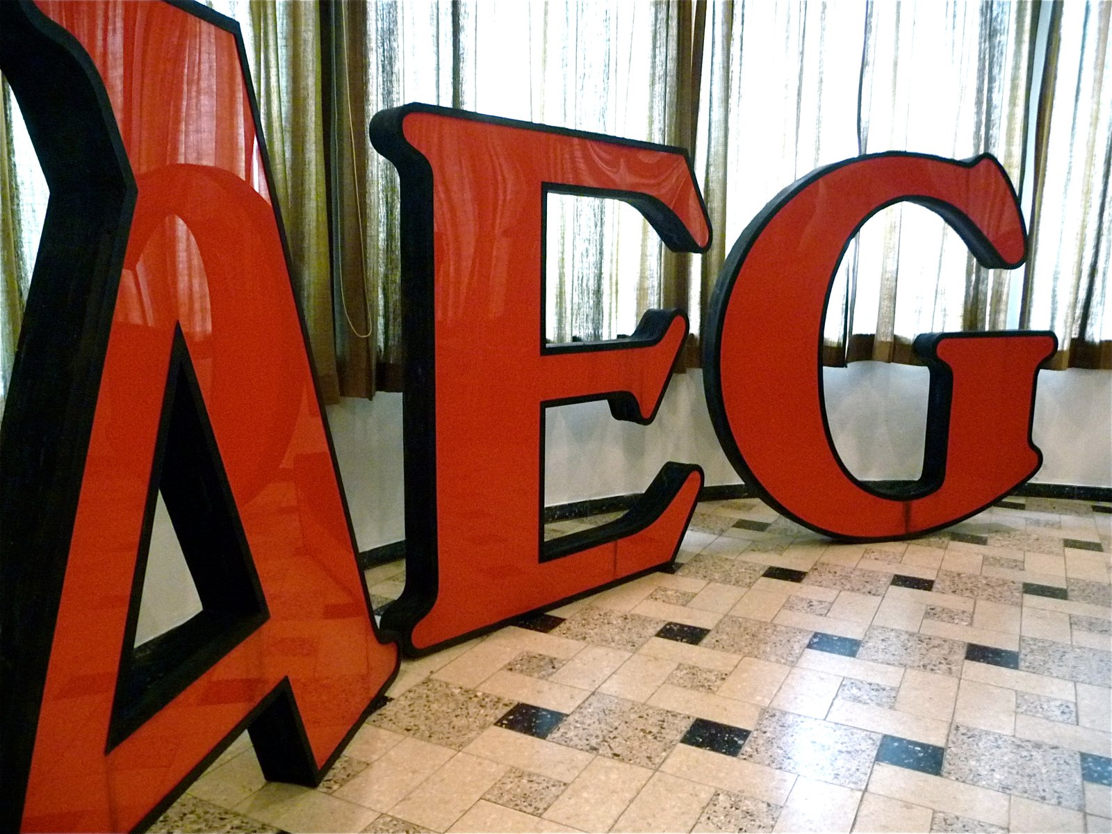 German AEG Company Logo Letters by Peter Behrens, 1950s for sale at Pamono
