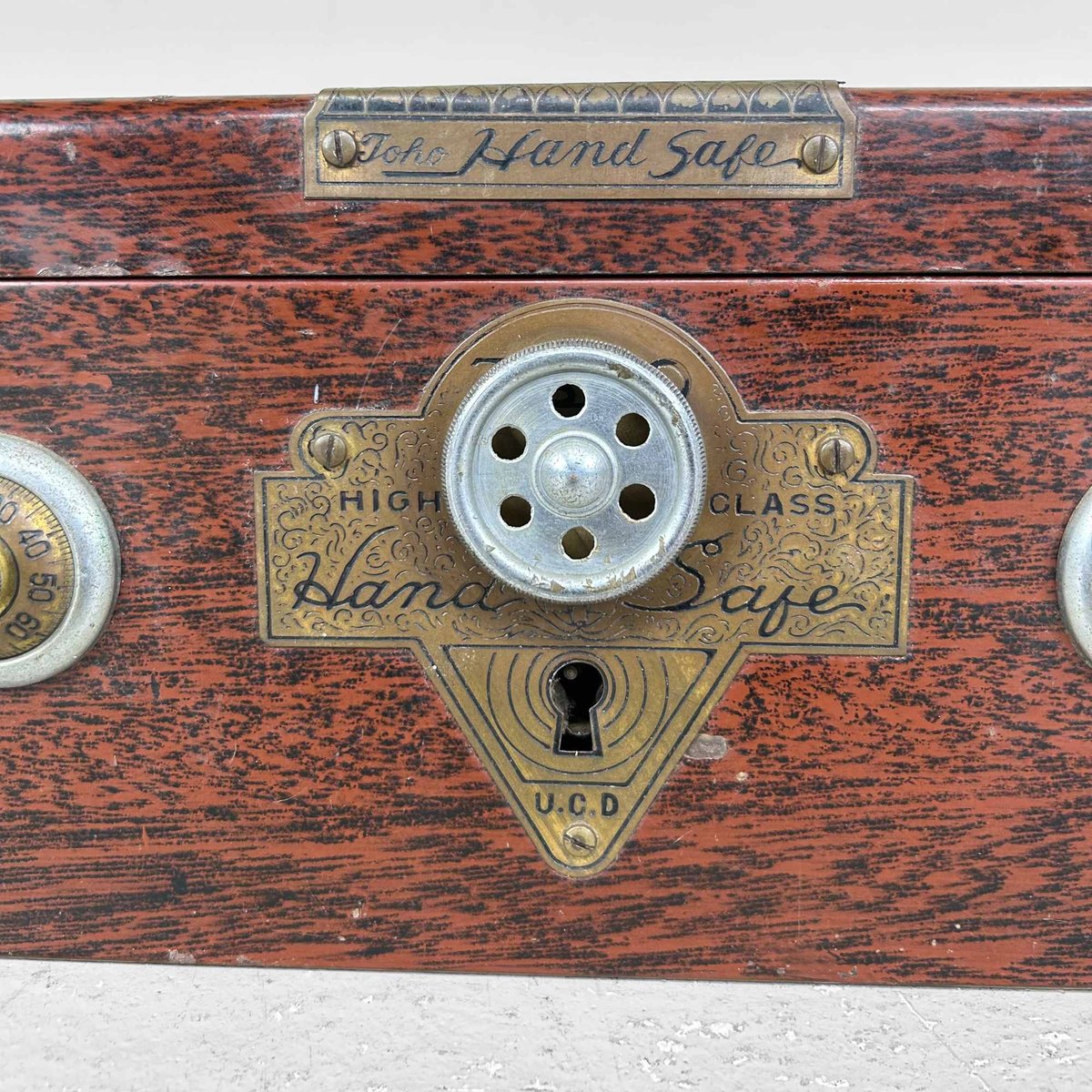 Vintage Japanese Metal Cash Box, 1950s for sale at Pamono