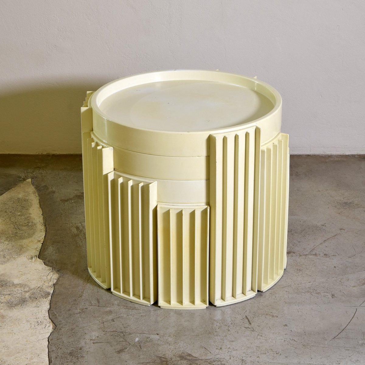Cylindrical Stackable Coffee Tables Model Marema by Gianfranco Frattini ...