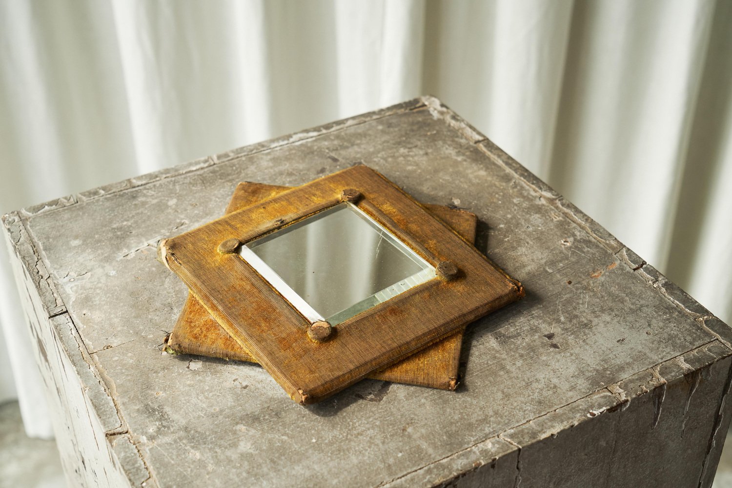 Star Shaped Wall Mirrors in Faded Velvet, Late 19th Century, Set of 2 ...