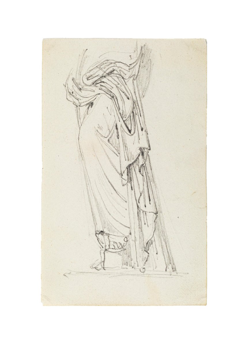Dessin Ancien Original – Littoral à Herne Bay Kent – Crayon Sur Papier – XIXe Siècle (1885)