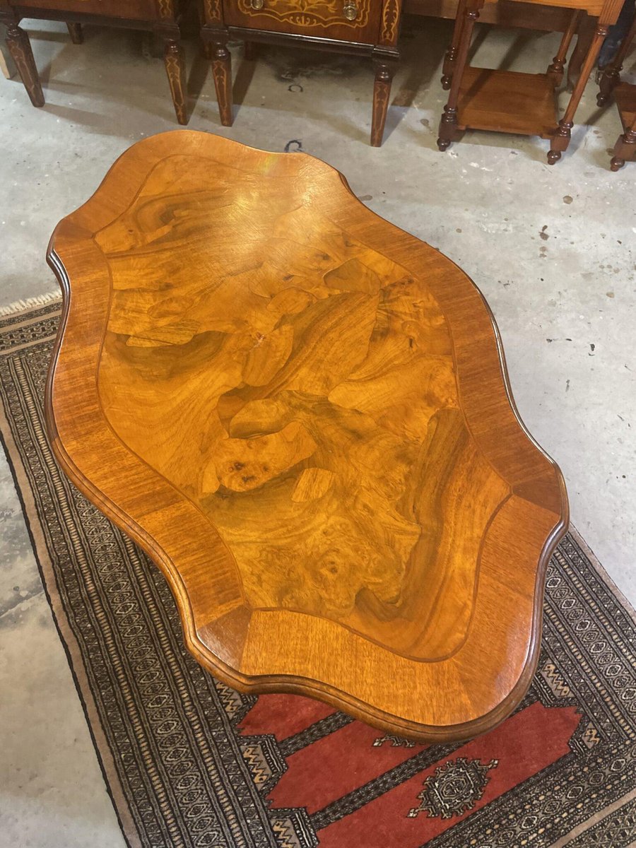 Vintage Italian Walnut Coffee Table, 1970s for sale at Pamono