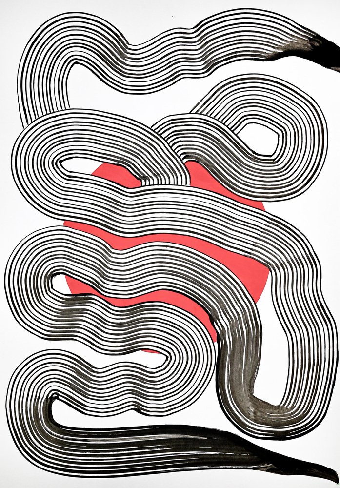 Sumit Mehndiratta, Drawing 432, 2023, Acrylic Ink and Acrylic Paint on