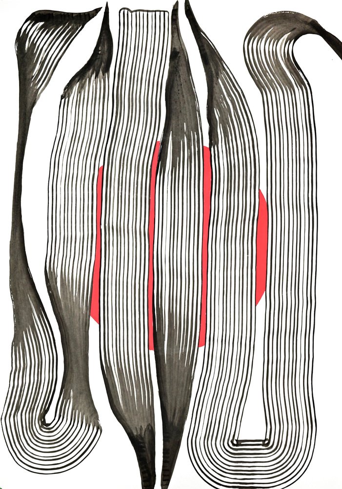Sumit Mehndiratta, Drawing 432, 2023, Acrylic Ink and Acrylic Paint on