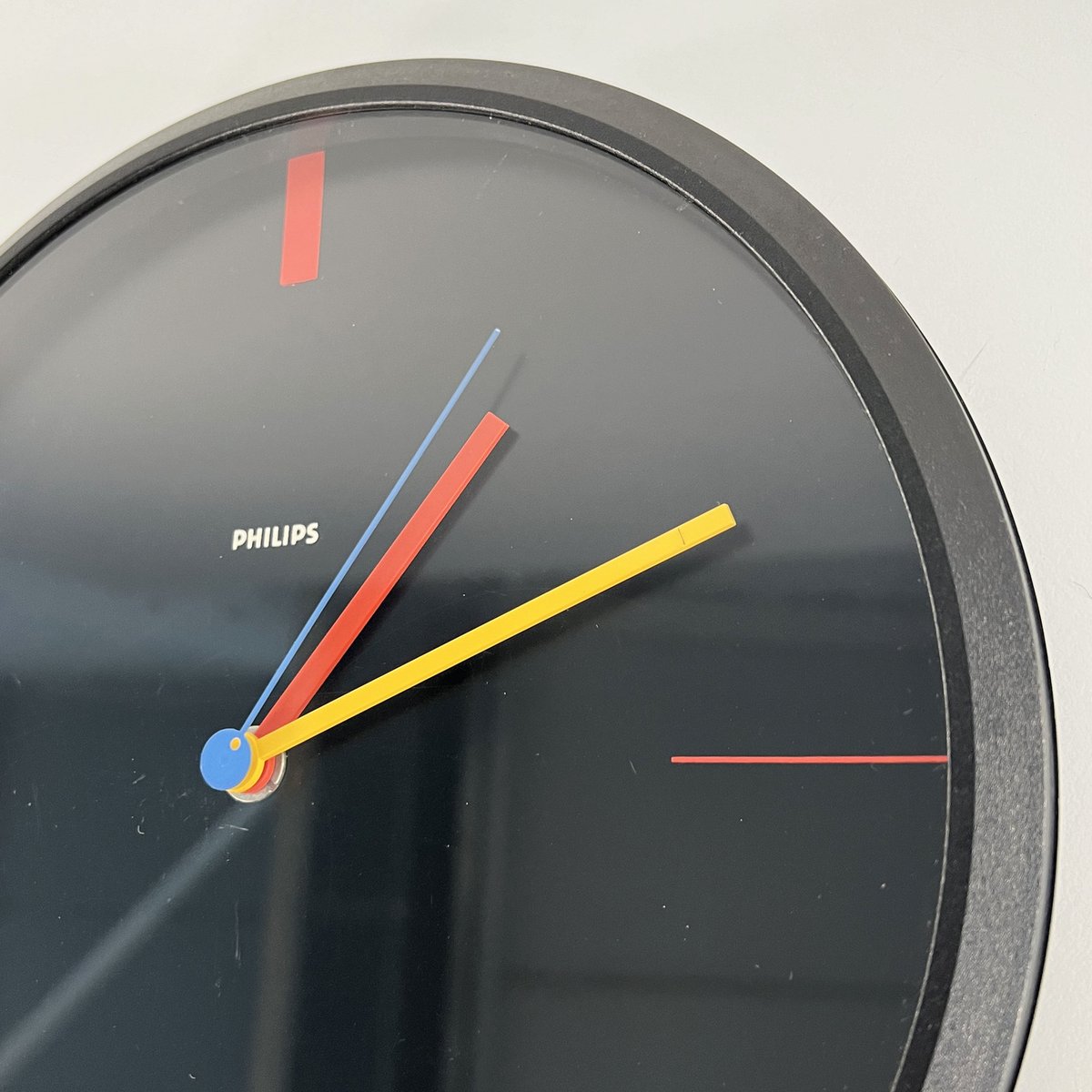 Vintage Wall Clock from Philips, 1980s for sale at Pamono