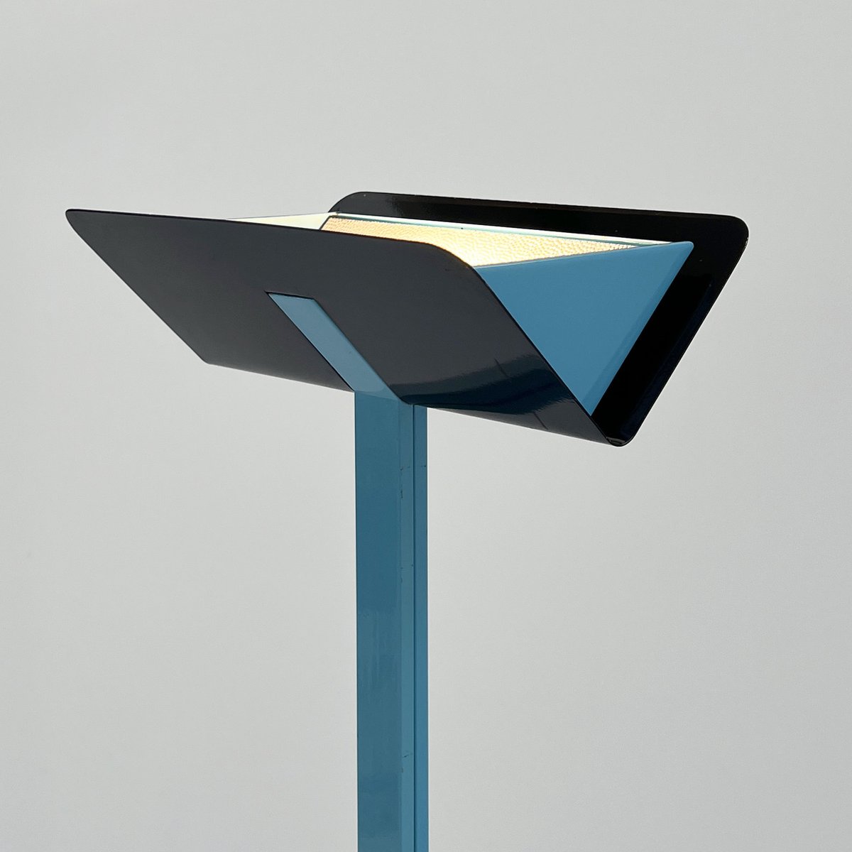 Postmodern Black & Blue Floor Lamp, 1980s for sale at Pamono