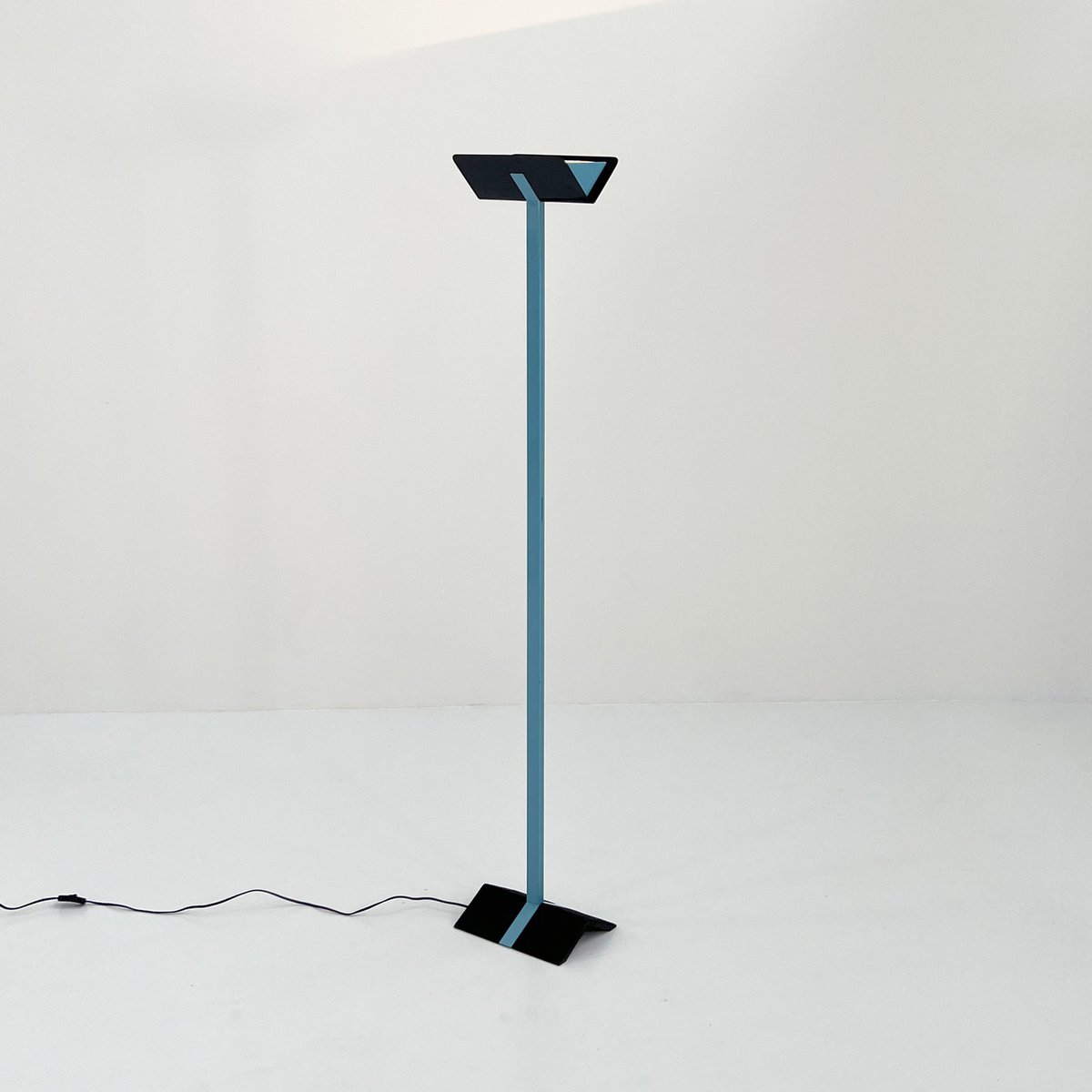 Postmodern Black & Blue Floor Lamp, 1980s for sale at Pamono