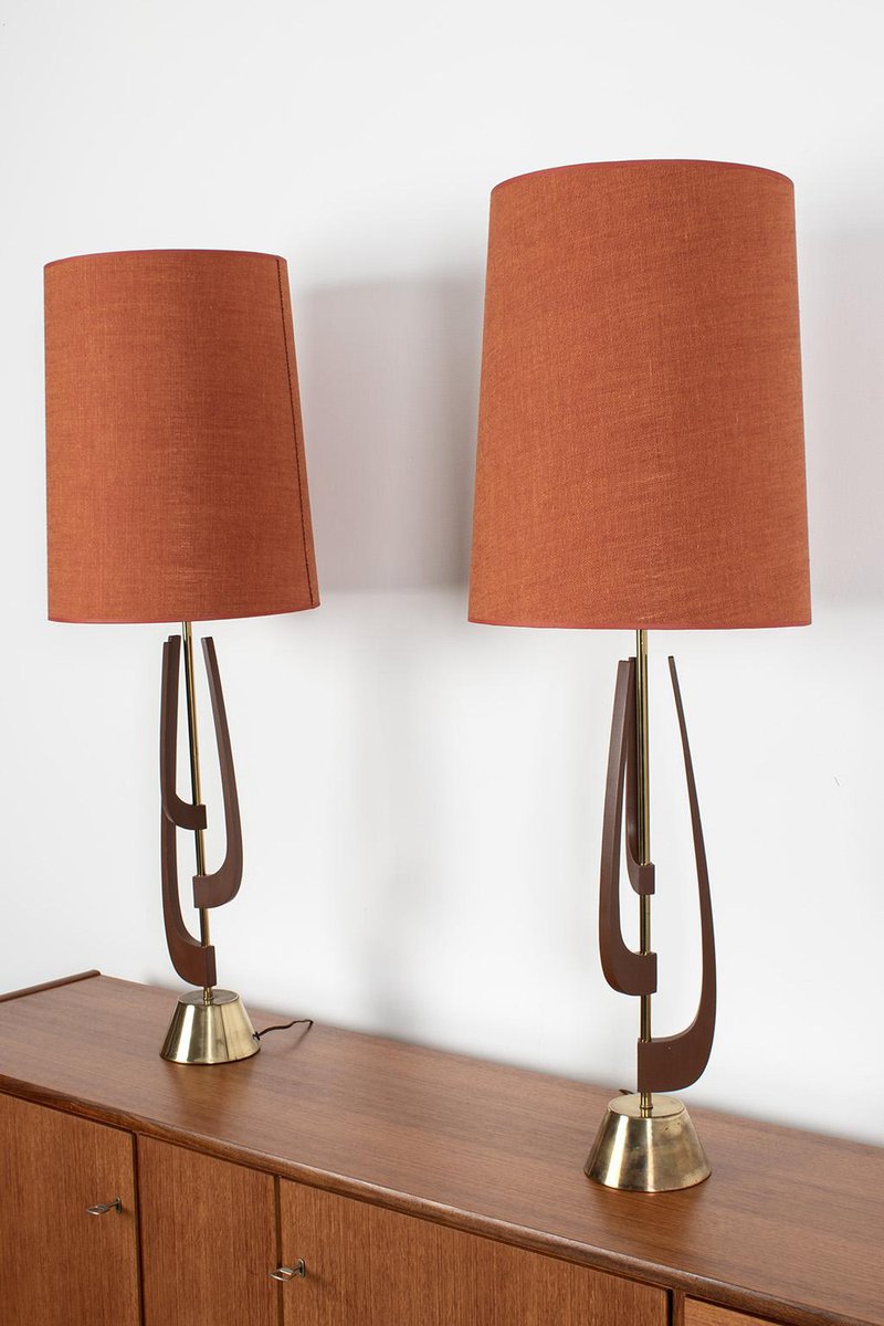 Large Vintage American Table Lamps, Set of 2 for sale at Pamono