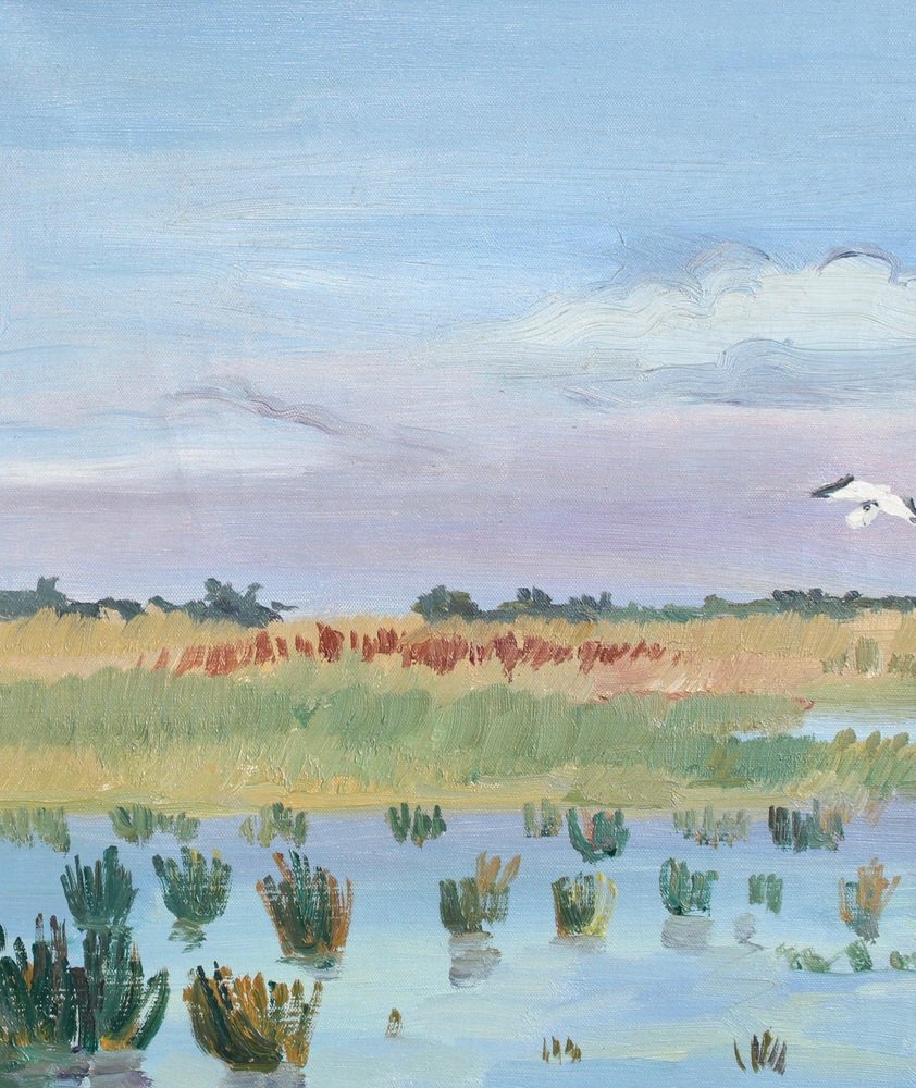 Yves Brayer, Le Printemps en Camargue, 1960s, Huile sur Toile en vente