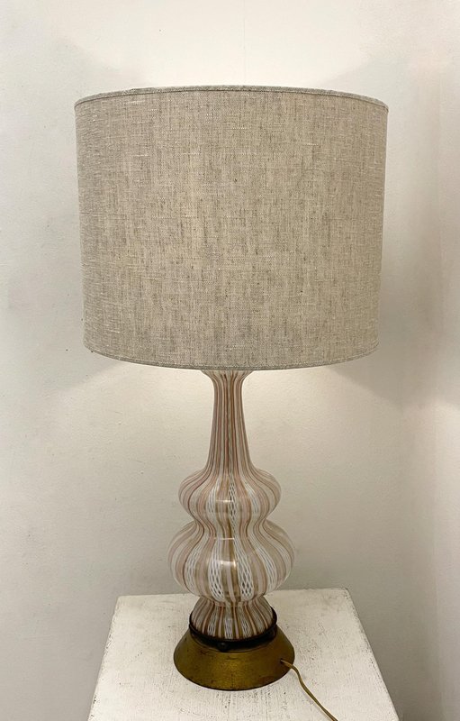 Mid-Century Modern Glass Table Lamp, 1950s for sale at Pamono