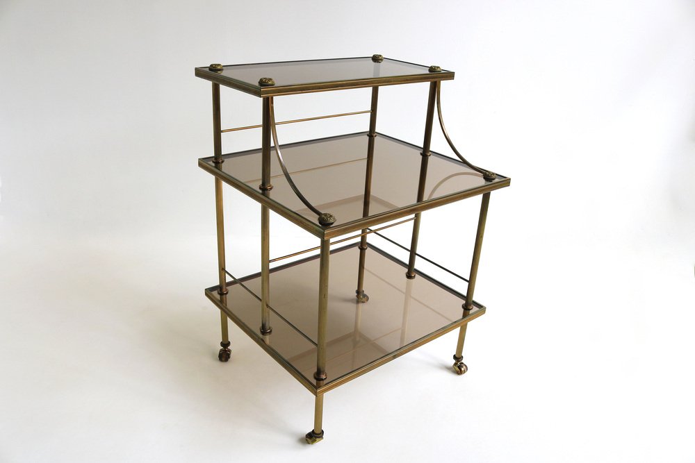 Chariot à Boissons Vintage Tri-Magic - Teck, Milieu Du Siècle, Pliable, Plateau Mobile, Occasion