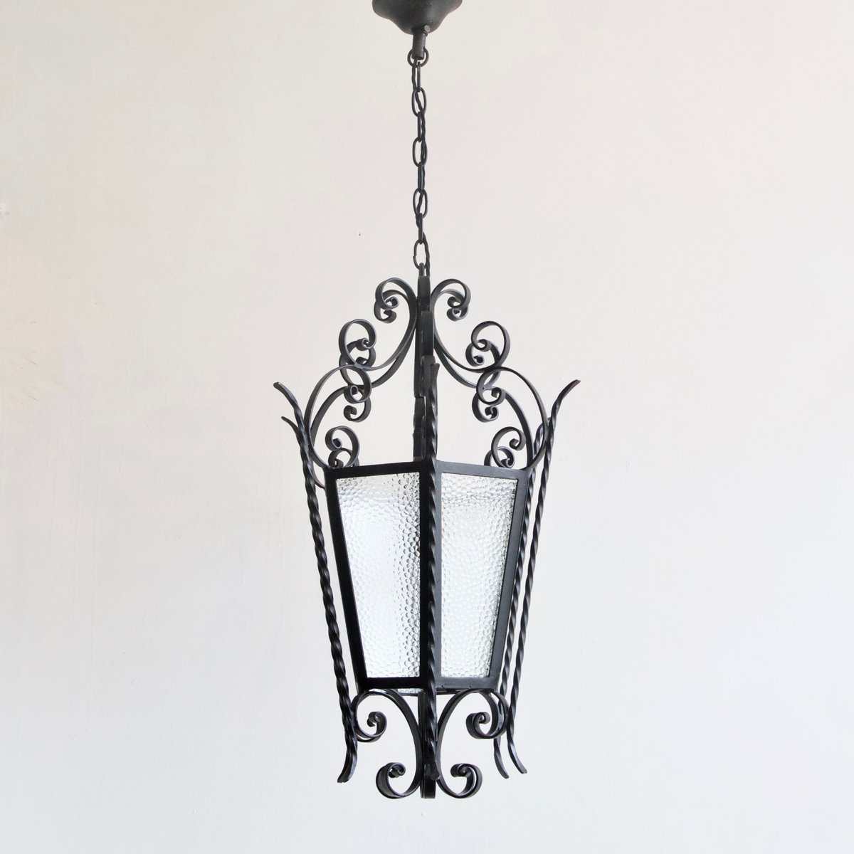 Large Vintage Wrought Iron Lantern For At Pamono Large Vintage Wrought Iron Lantern