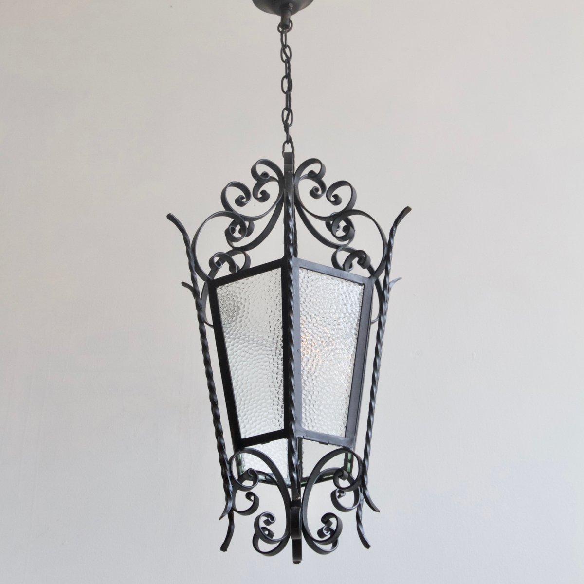 Large Vintage Wrought Iron Lantern For At Pamono Large Vintage Wrought Iron Lantern