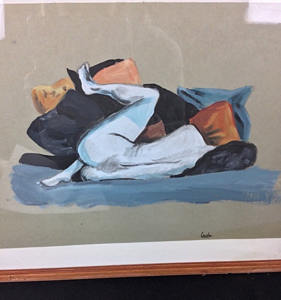 Ludo Reclining Nude Woman 1950s Watercolor For Sale At Pamono ludo-reclining-nude-woman-1950s-watercolor-for-sale-at-pamono