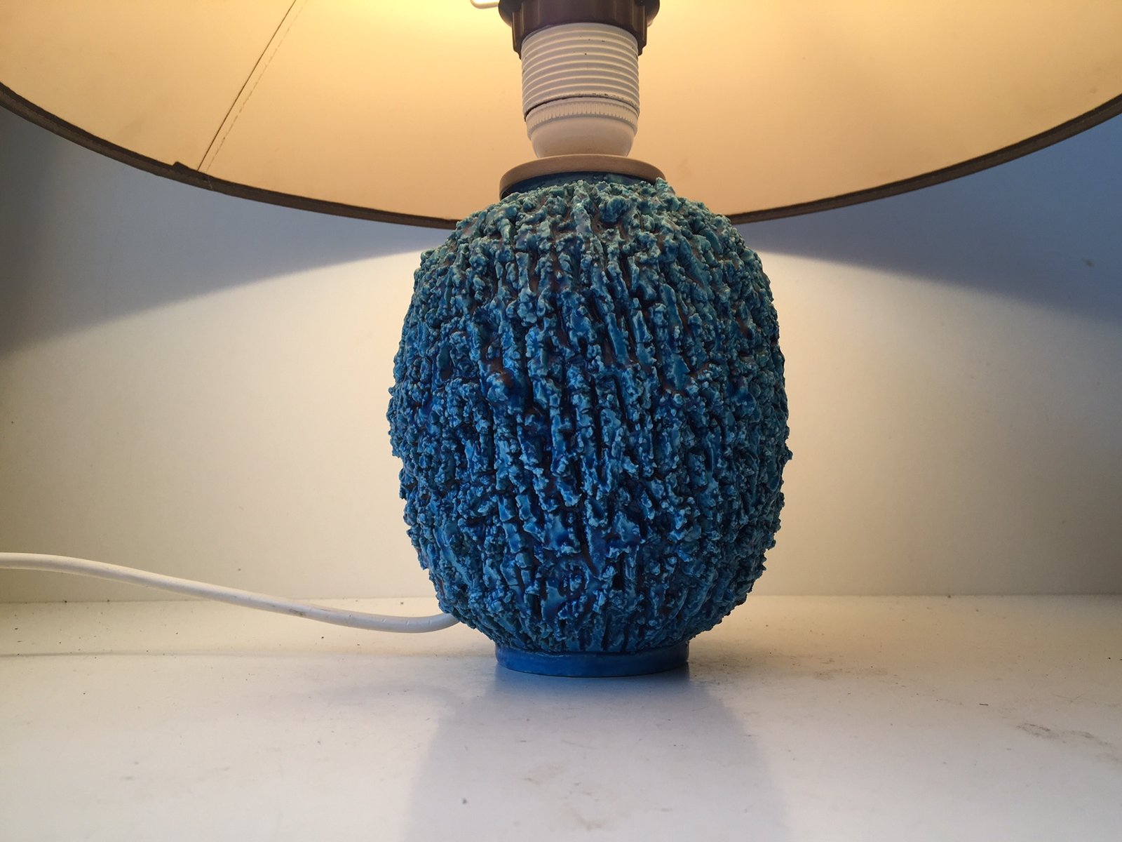 Chamotte Ceramic Turquoise Table Lamp By Nar Nylund For Rorstrand Per Piece