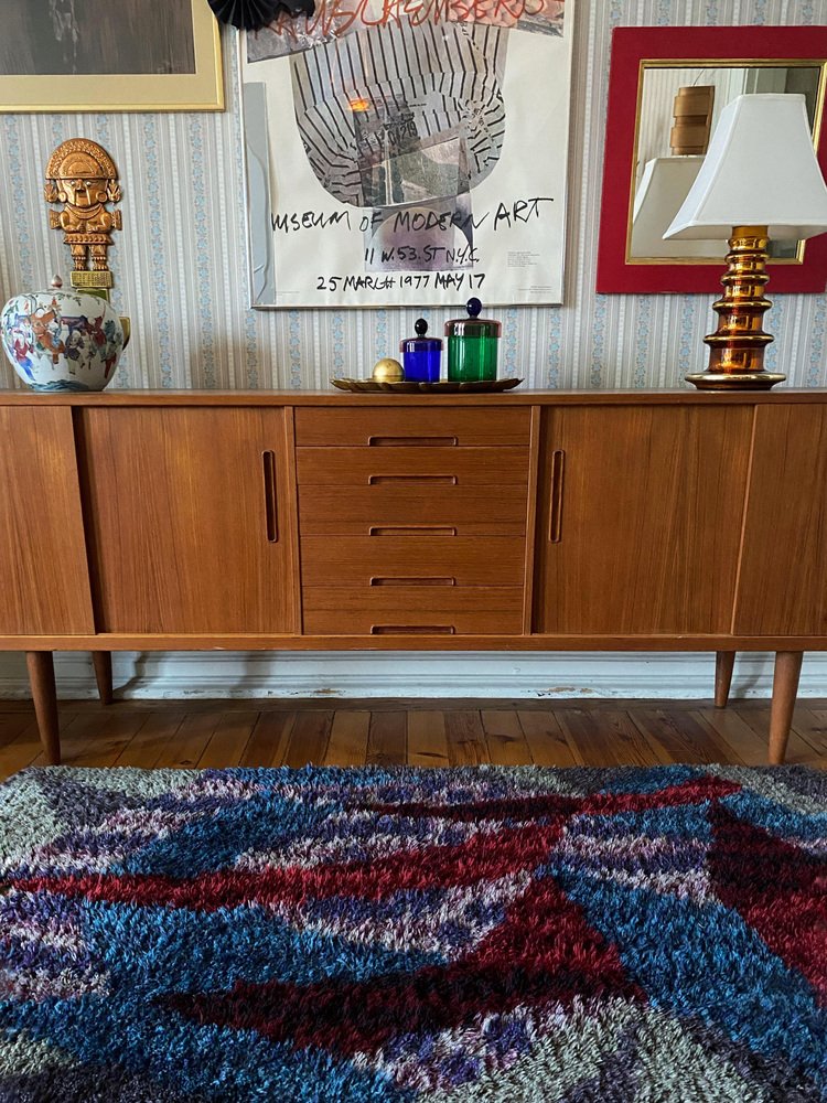 Mid-Century Modern High Pile Wool Rug, 1960s for sale at Pamono