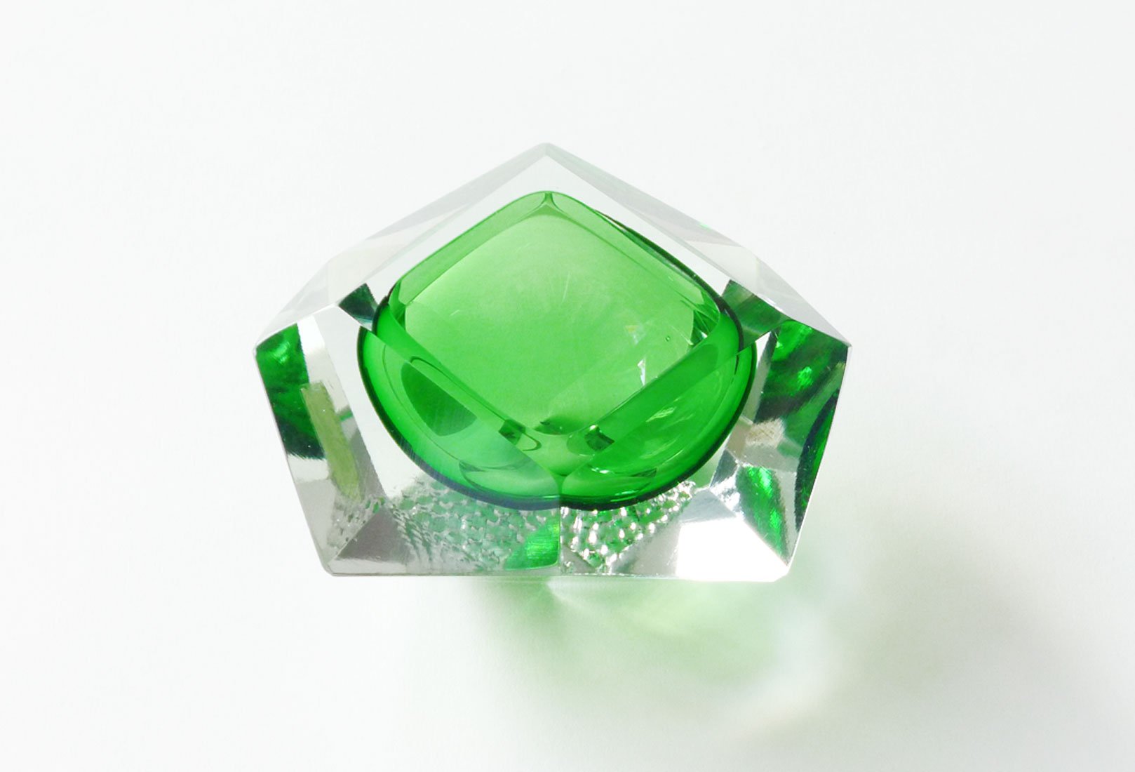 Italian Green Murano Glass Ashtray, 1960s for sale at Pamono