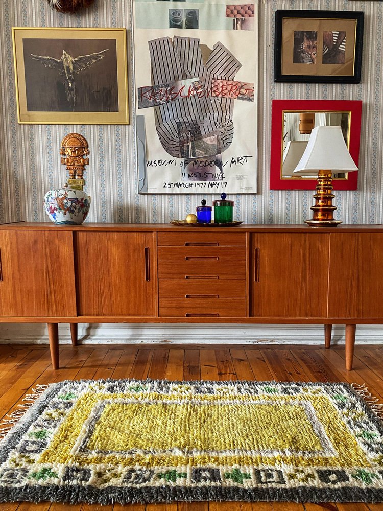 Mid-Century Modern Swedish Rya Rug, 1960s for sale at Pamono