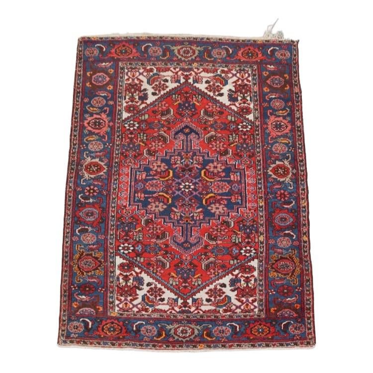 Vintage Colorful Hand-Knotted Rug with Patterns for sale at Pamono
