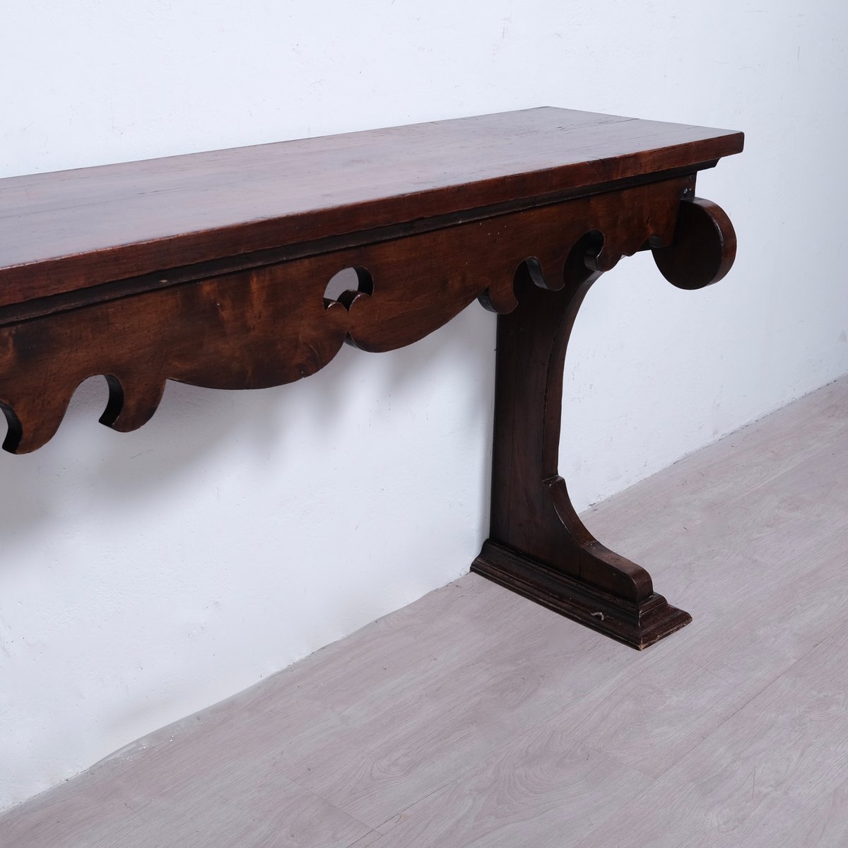 Late 19th Century Italian Walnut Wood Console for sale at Pamono