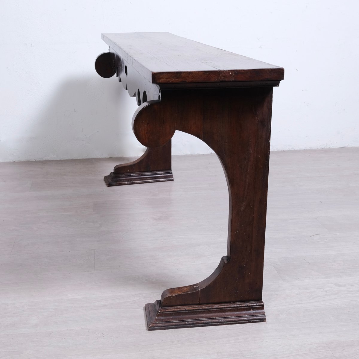 Late 19th Century Italian Walnut Wood Console for sale at Pamono