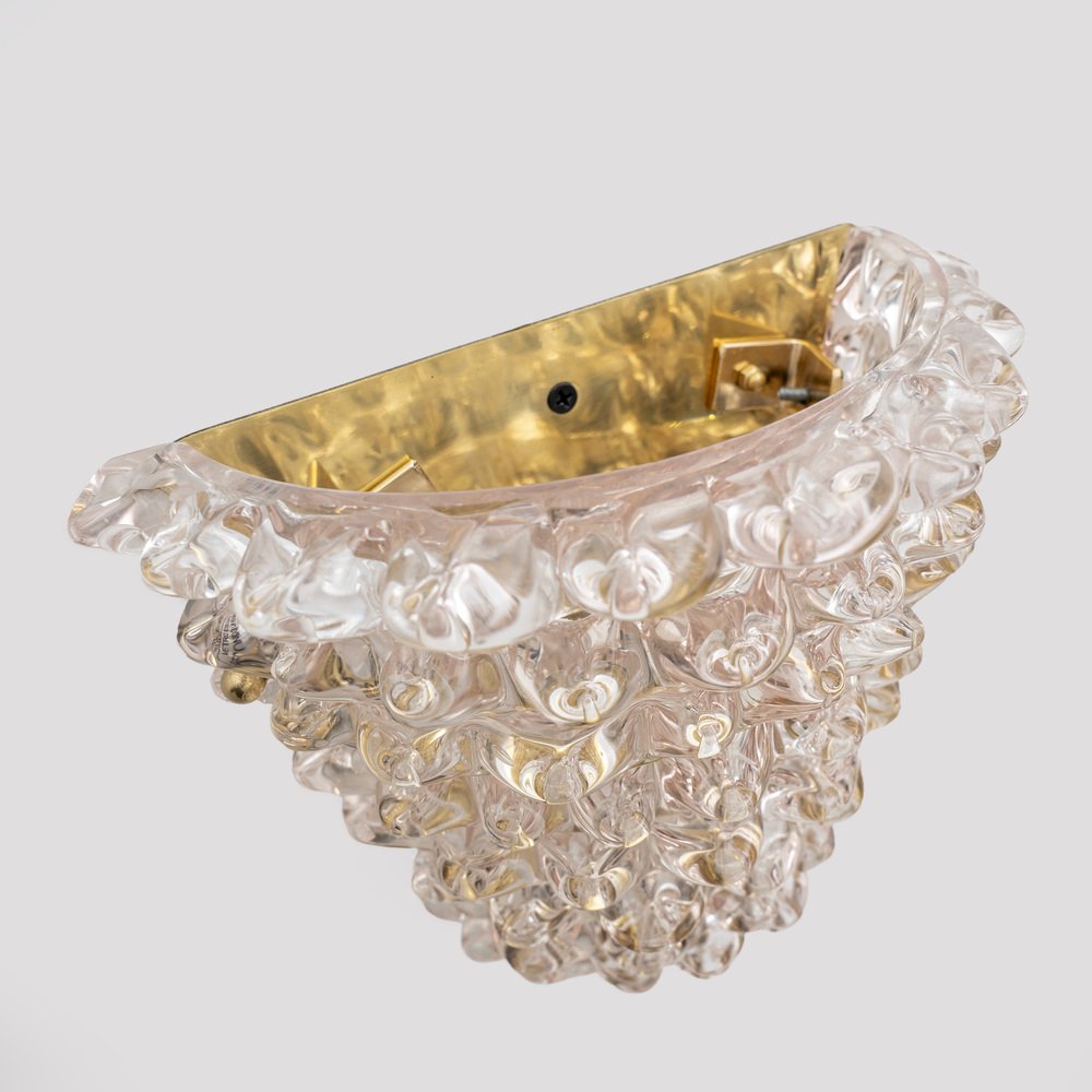 Mid-Century Modern Italian Rostrato Murano Glass Sconces from Barovier ...