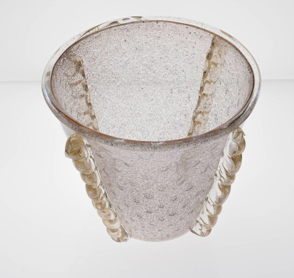 Grand vase cristal design année 50 vintage décor boule ou Grand vase cristal design année 50 vintage décor boule ou