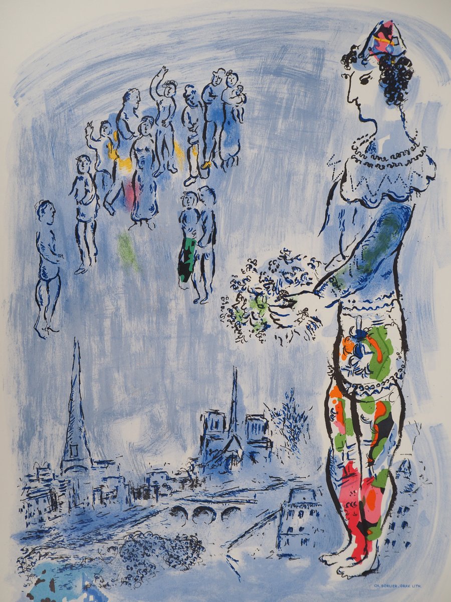 Marc Chagall, The Magician of Paris, Lithograph Poster for sale at Pamono