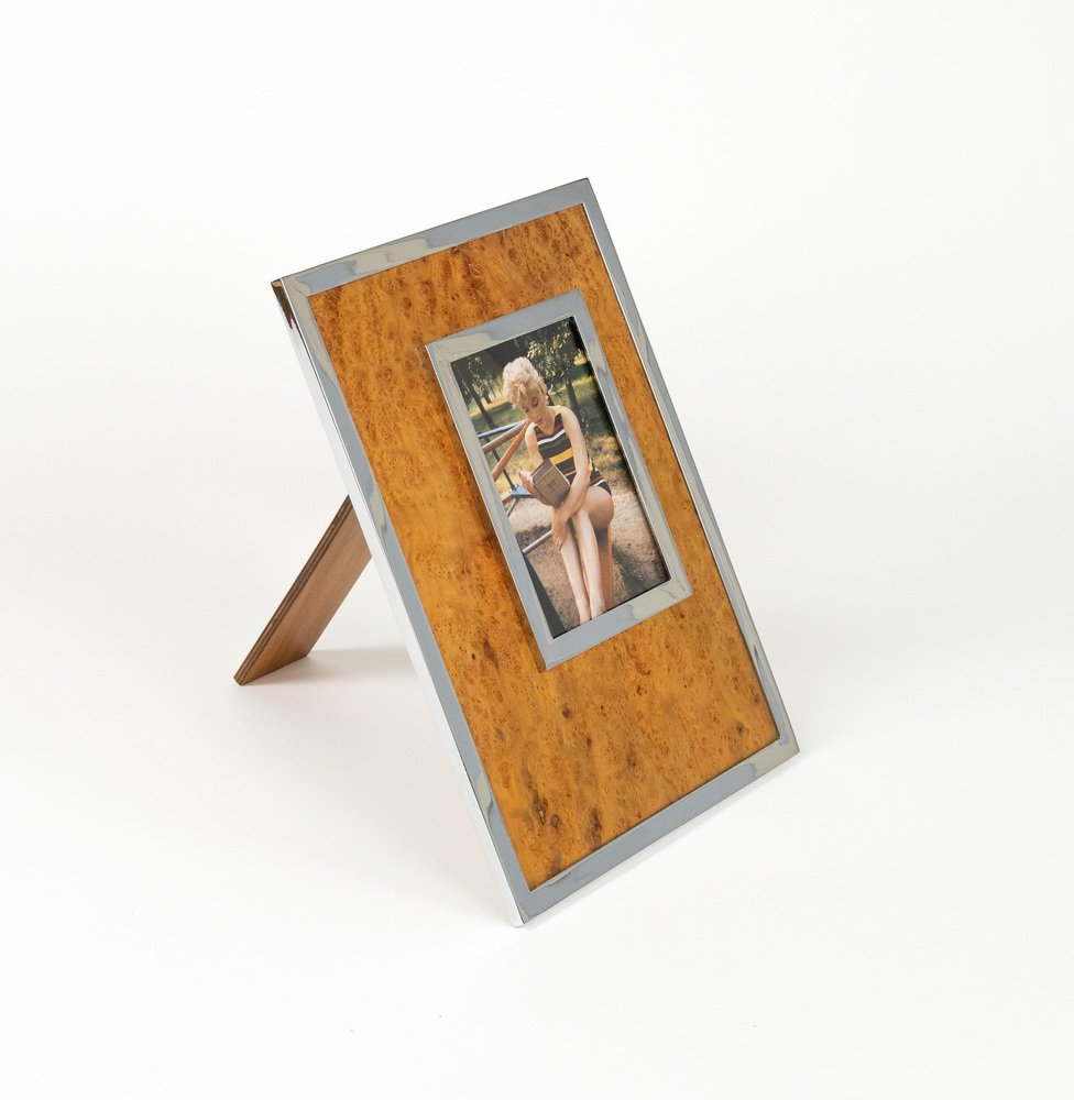 Picture Frame in Chrome and Glass by Felice Antonio Botta, 1970s for ...