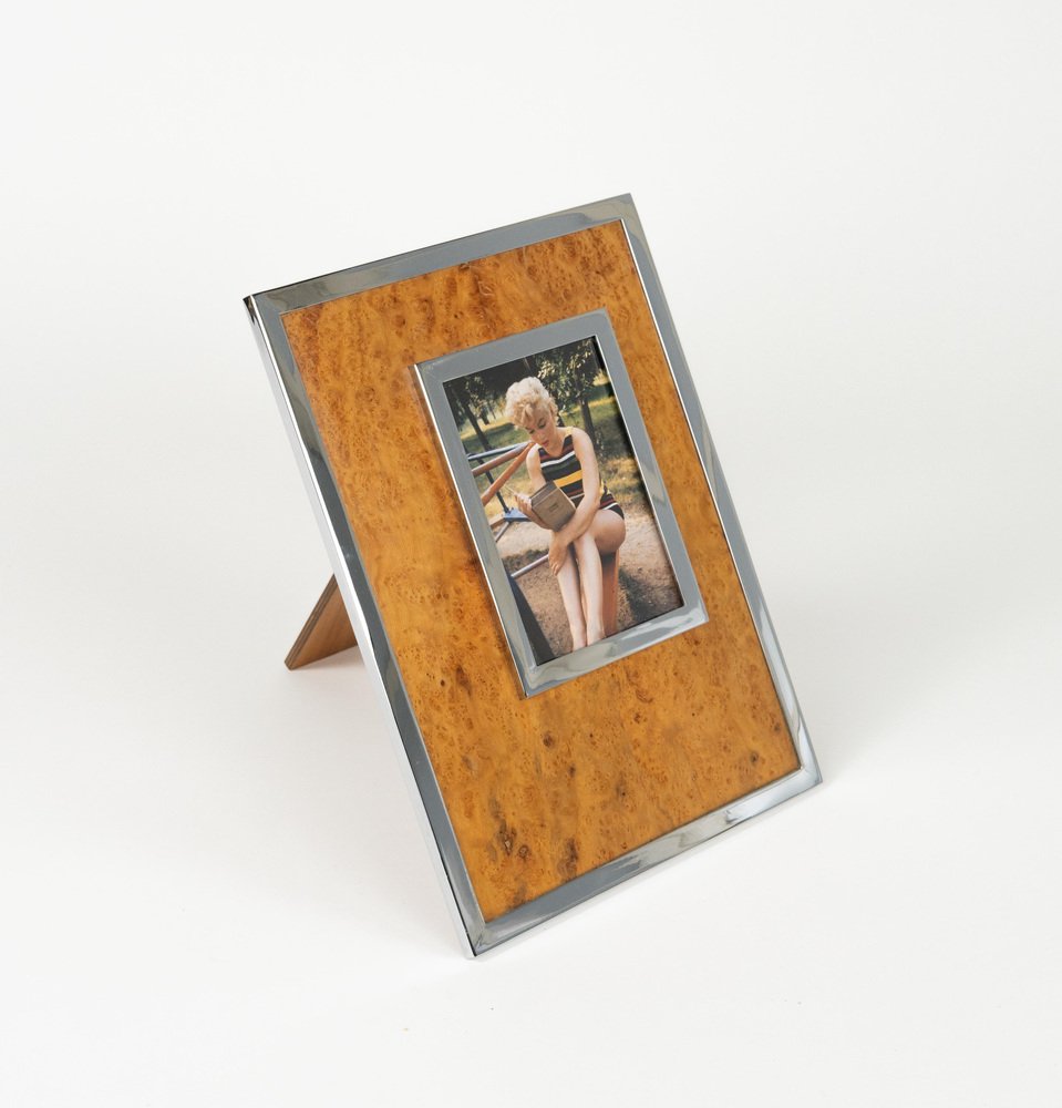 Picture Frame in Chrome and Glass by Felice Antonio Botta, 1970s for ...