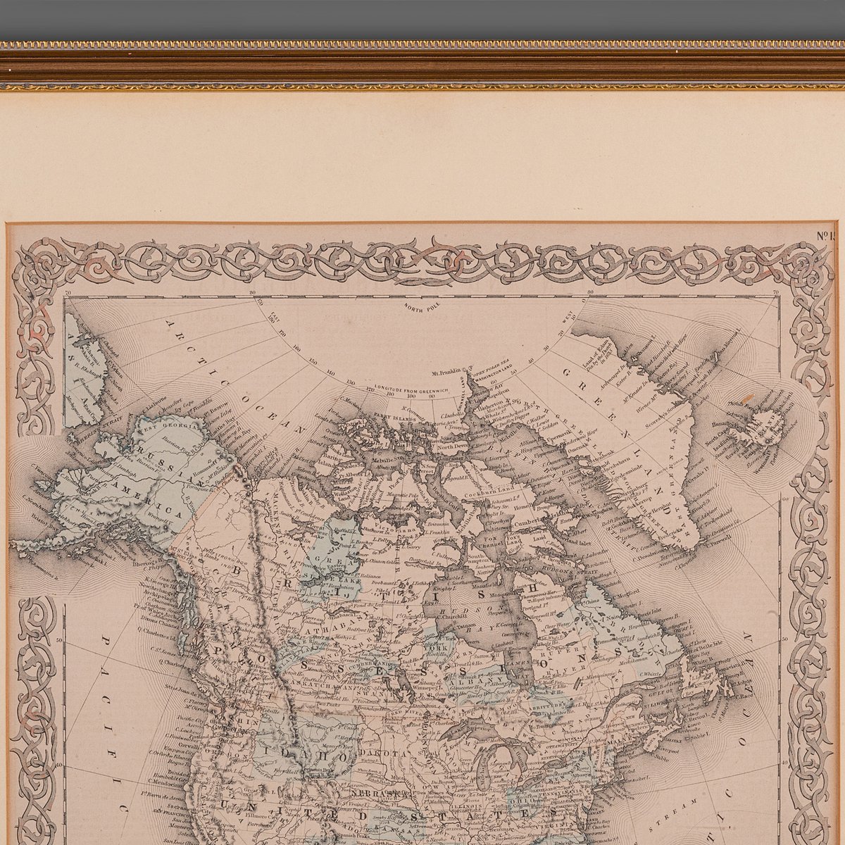 Antique Victorian North America Map for sale at Pamono