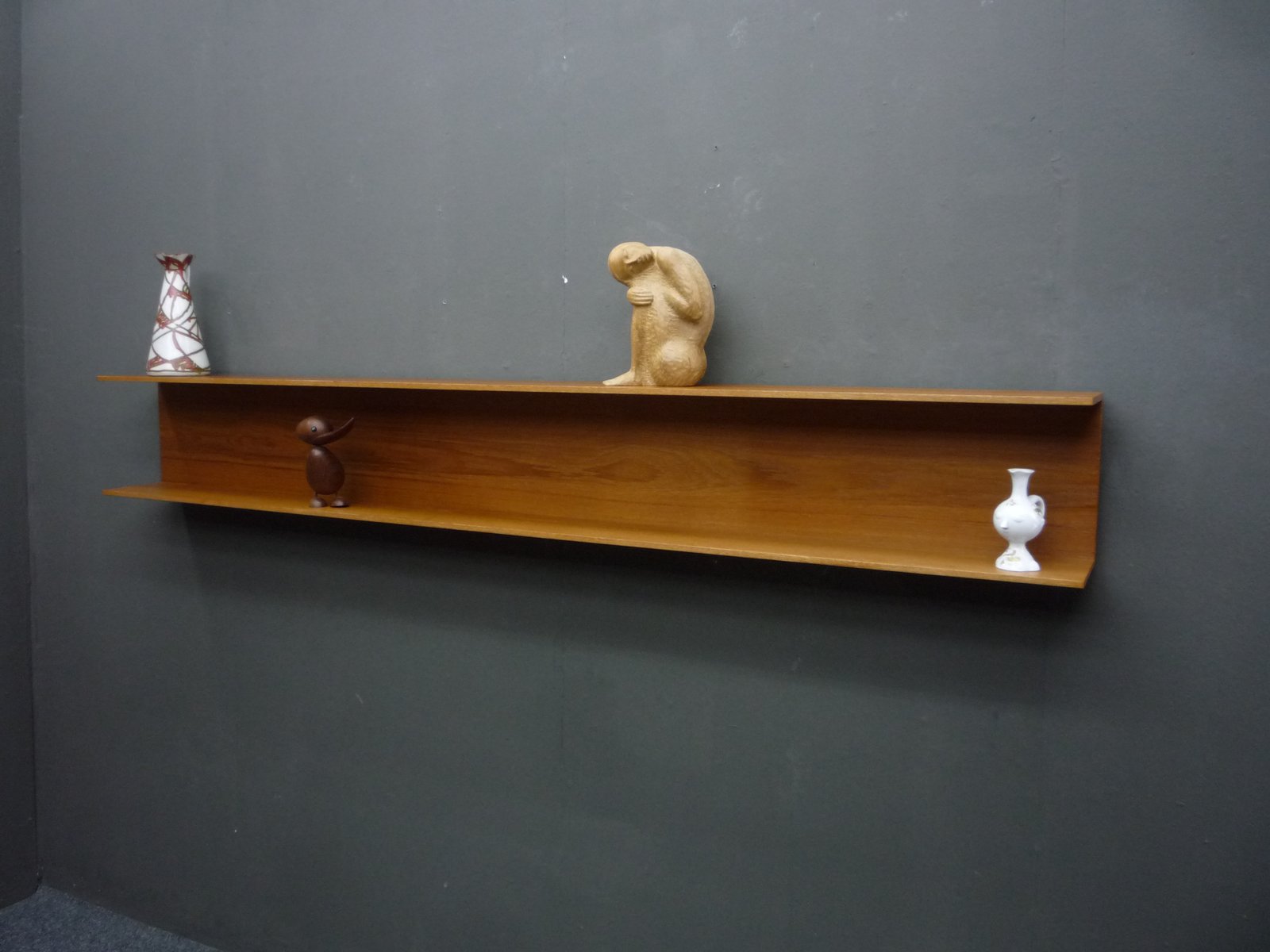 Teak Wall Shelf by Wilhelm Renz, 1960s for sale at Pamono