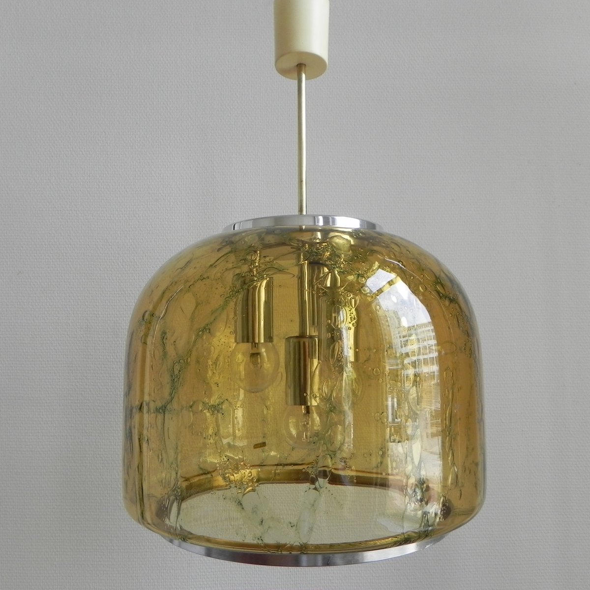 Vintage Hanging Lamp With Big Glass Hood From Doria Leuchten For Vintage Hanging Lamp With Big Glass Hood From Doria Leuchten