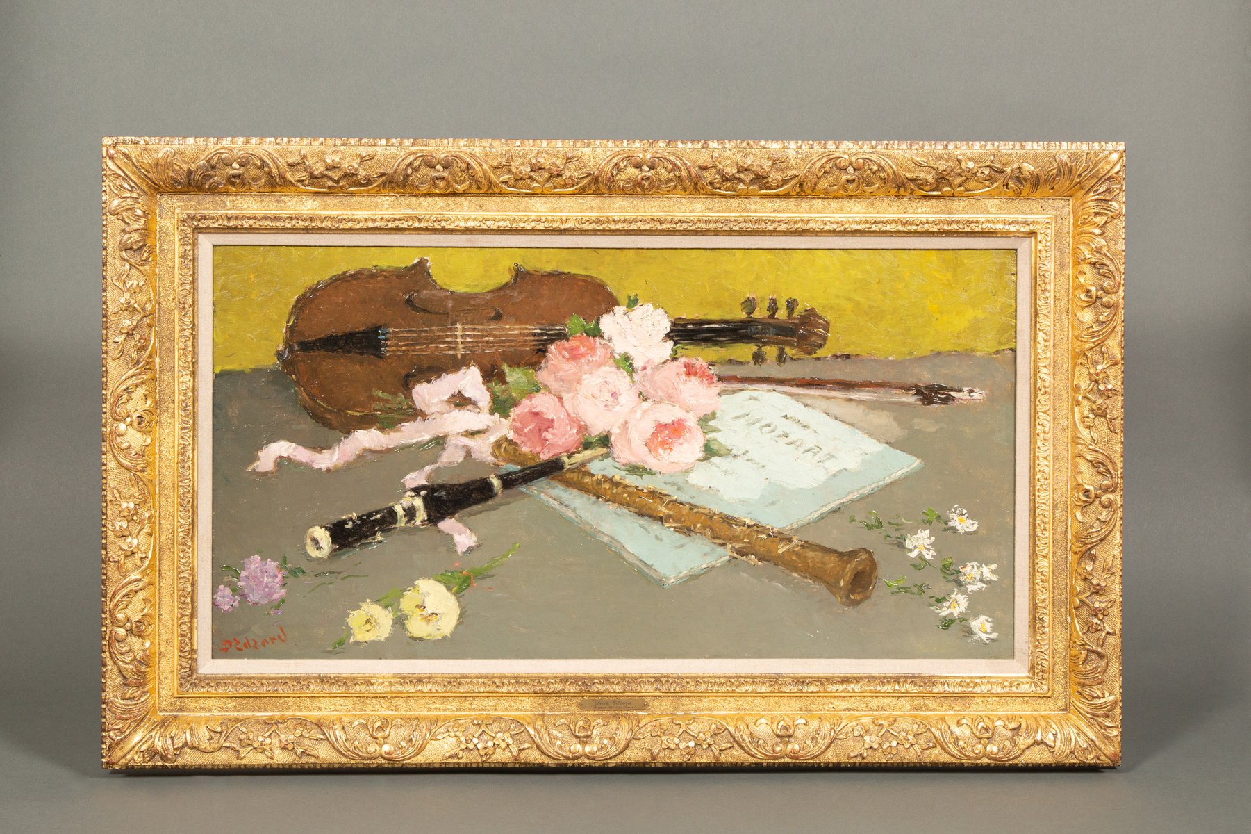 Dietz Edzard, Music and Roses, 1920s, Oil on Canvas for sale at Pamono