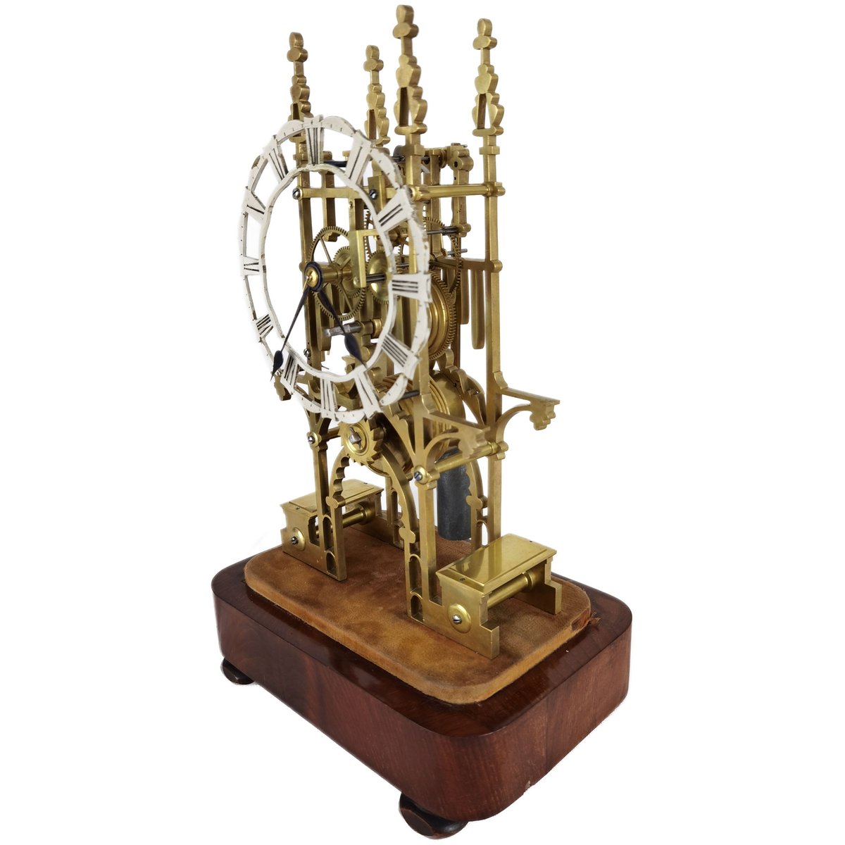 Antique English Skeleton Clock, 1850s for sale at Pamono