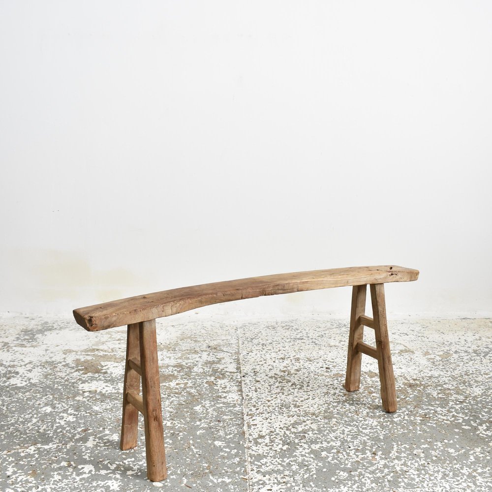 Vintage Rustic Elm Bench for sale at Pamono