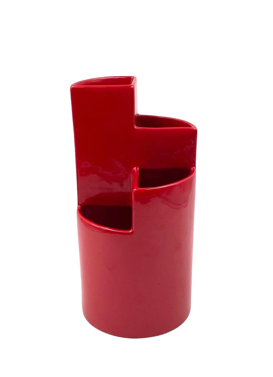 Vase Céramique Blanc Gabbianelli Franco Bettonica – Design 1970 – Occasion